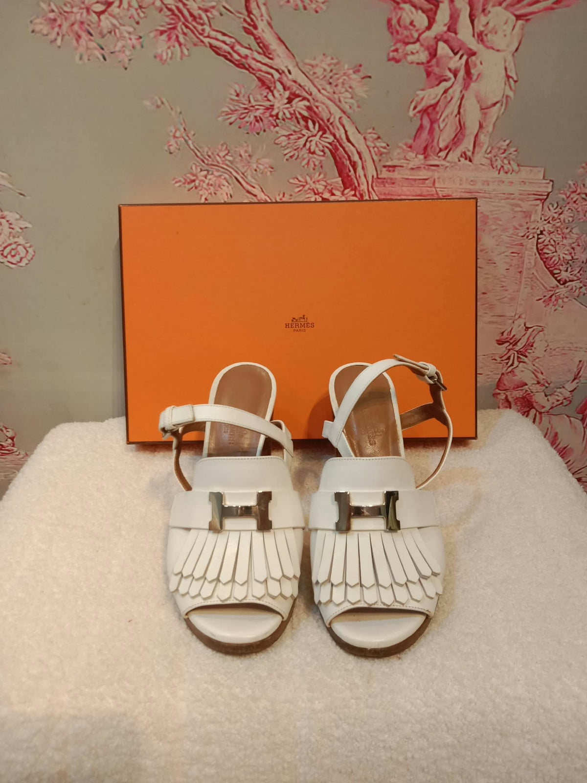 Hermes Alesia Kelly Buckle Sandals Size 37