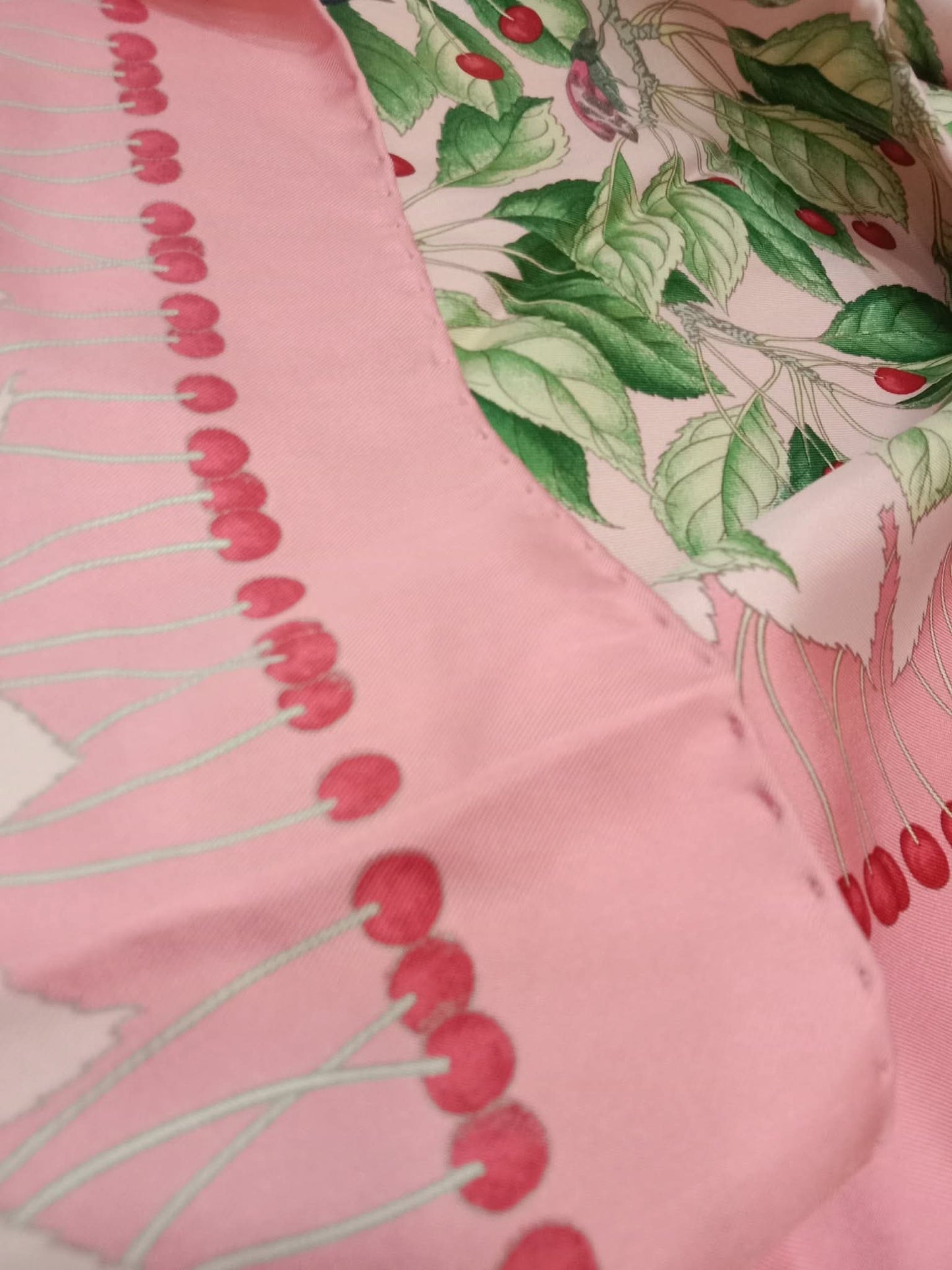 Hermes Les Merises Silk Scarf designed by Antoine de Jacquelot