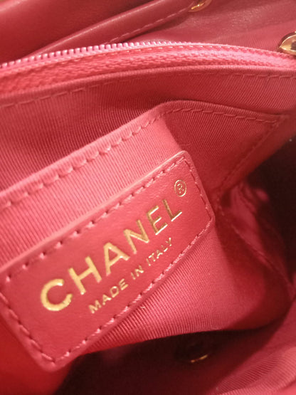 Chanel Chevron Calfskin Small Red Urban Spirit Backpack Series 23
