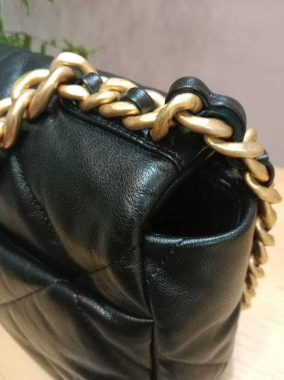 Chanel 19 Lambskin Large Black Series30