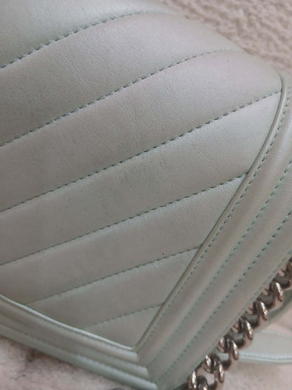 Chanel Leboy Chevron Iridescent Green Old Medium Series 25