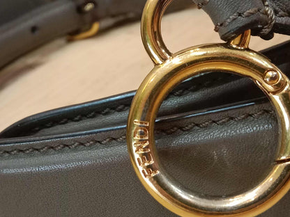 Fendi Peekaboo Grey Leather Mini