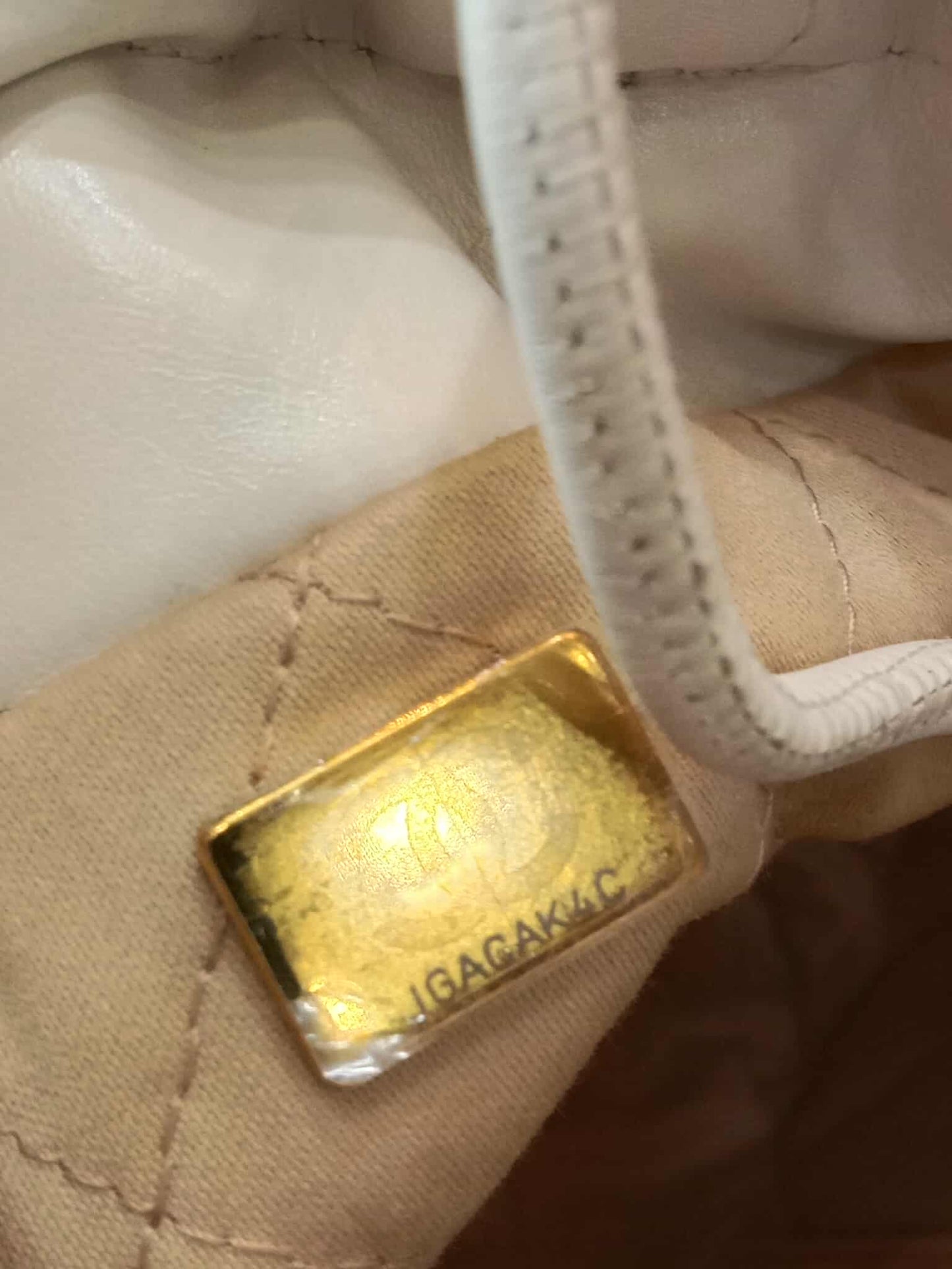 Chanel 22 Mini Tote Lambskin White Microchipped