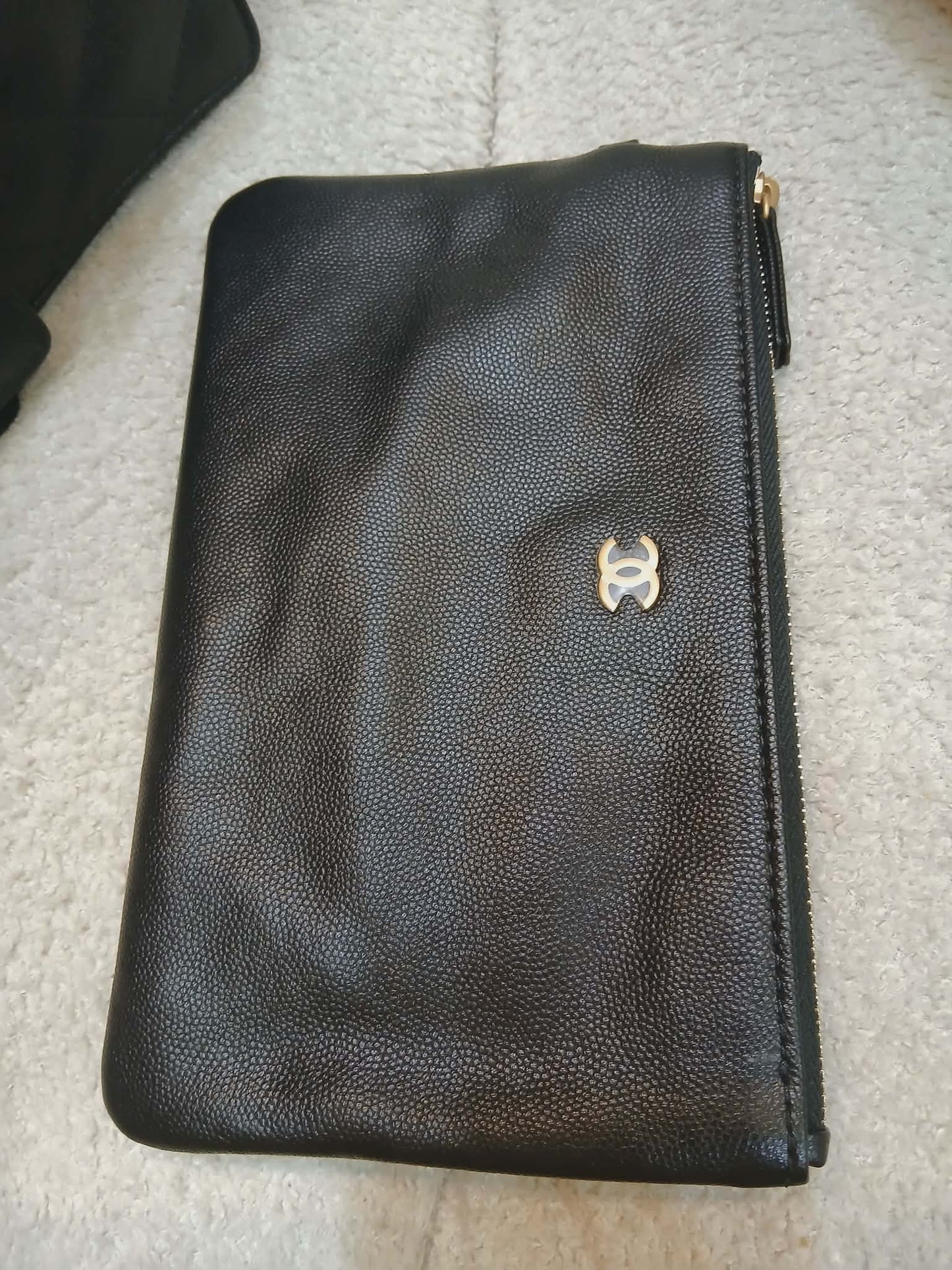 Chanel 25 Black Caviar Microchipped Fullset