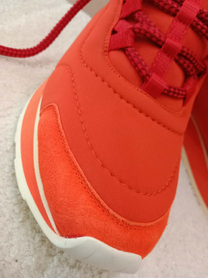 Hermes Miles Neoprene/Suede Sneakers Red Size 38