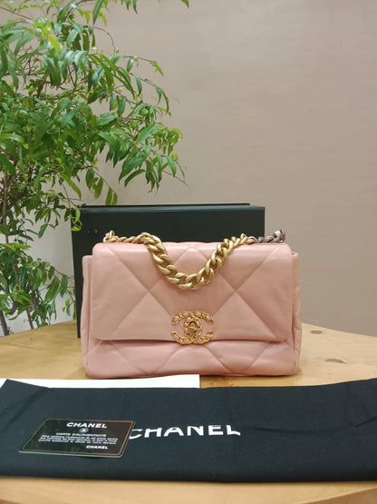 Chanel 19 Lambskin Light Pink Small Series 29