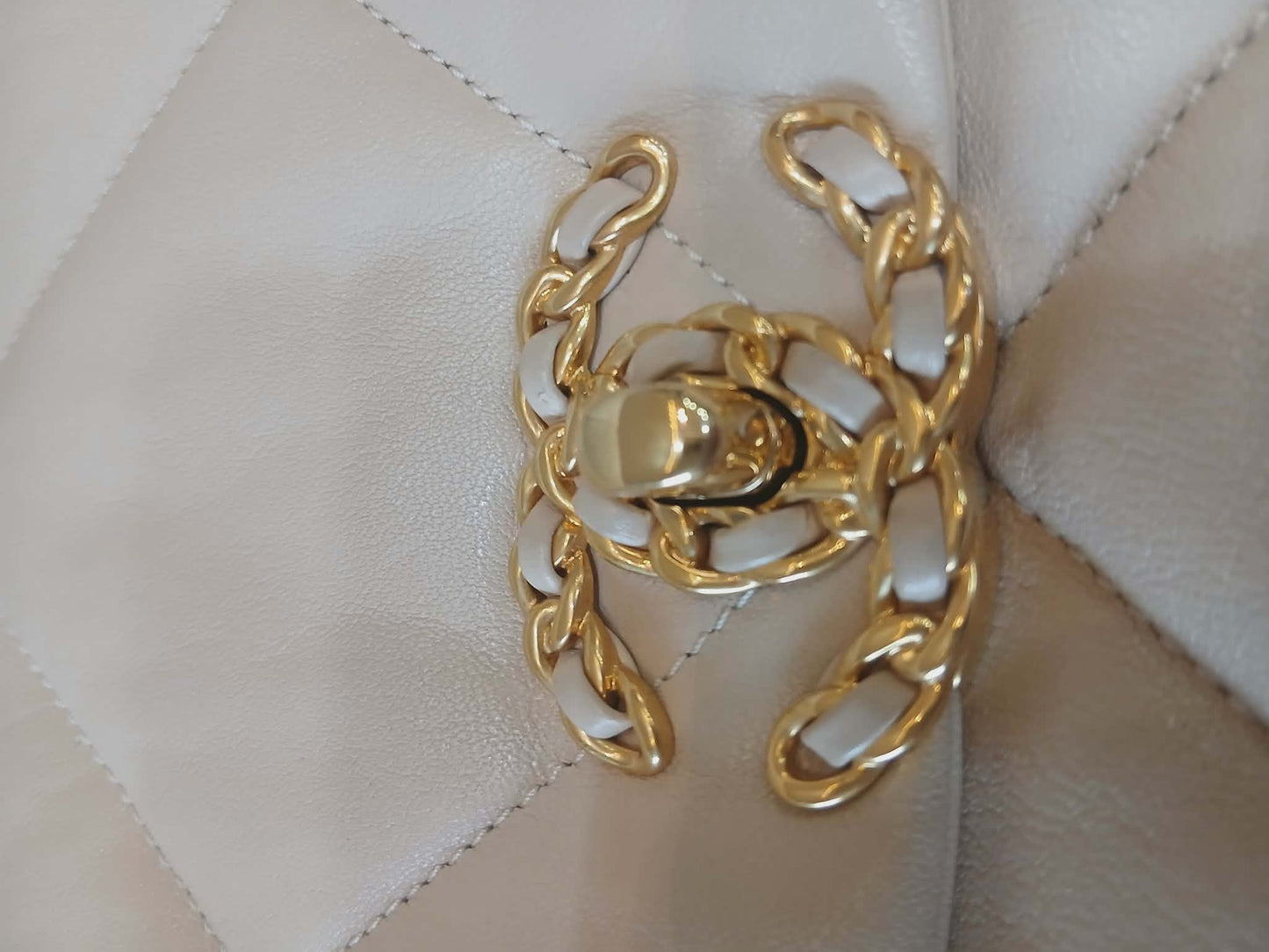 Chanel 19 Beige Lambskin Small Series 30