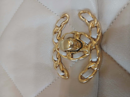 Chanel 19 Beige Lambskin Small Series 30