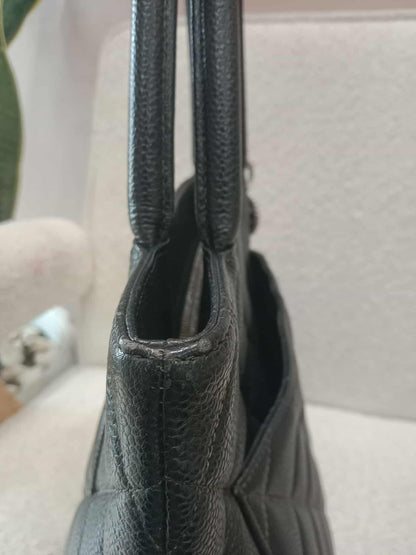 Chanel Medallion Black Caviar Series 7