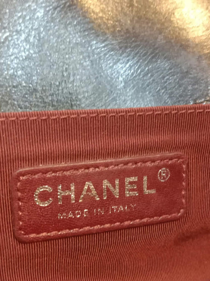 Chanel Boy Flap Chain Trim Calfskin Black Series 20
