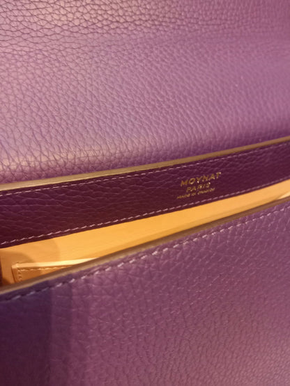 Moynat Rejane Purple Leather Bag