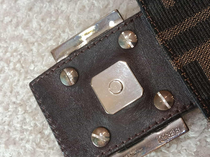 Fendi Zucca Baguette Brown Bag