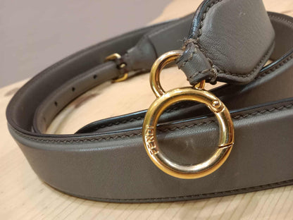 Fendi Peekaboo Grey Leather Mini