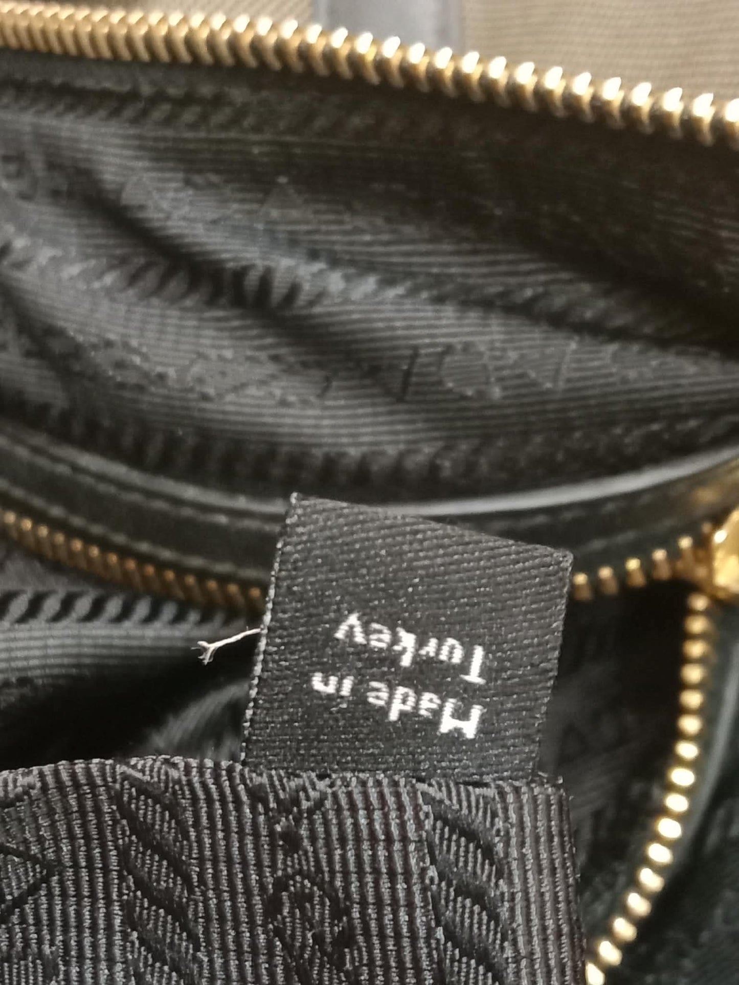 Prada Logo Jacquard Tote Corda Bruciato