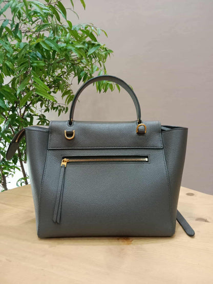 Celine Mini Belt Bag Grey in Grained Calfskin GHW