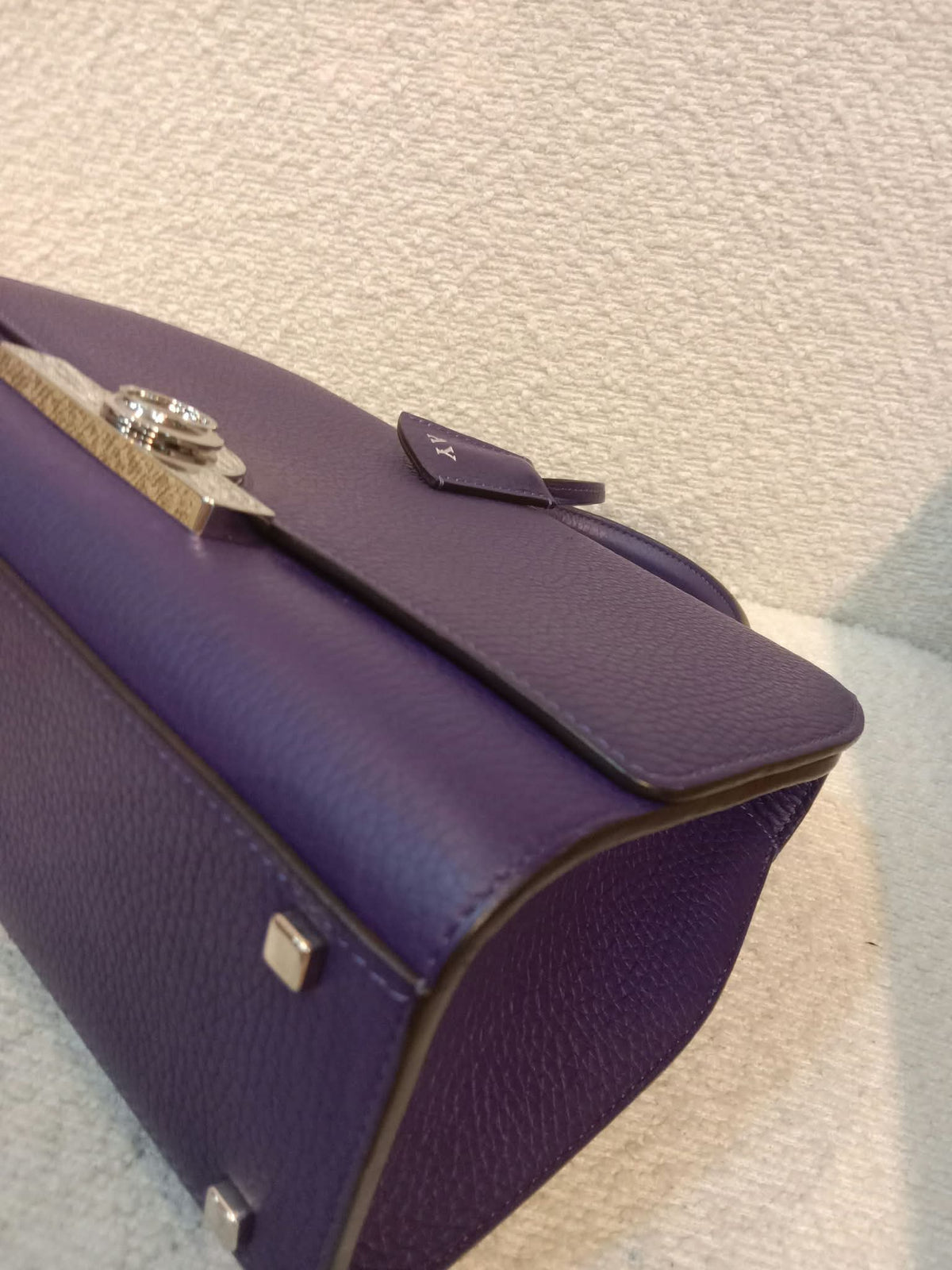 Moynat Rejane Purple Leather Bag