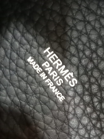 Hermes Picotin 22 Noir Clemence Stamp T 2015