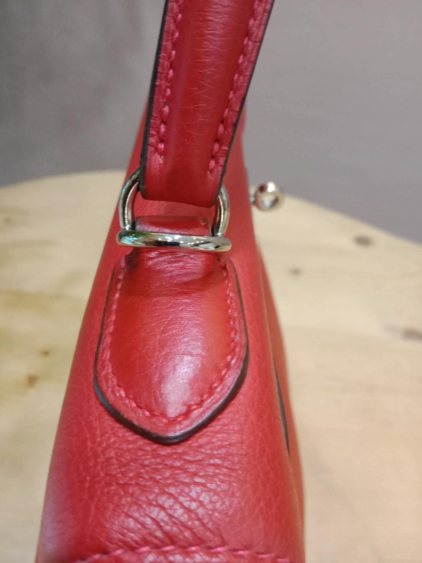 Hermes Kelly 32 Rouge Casaque Togo Stamp I Square 2005