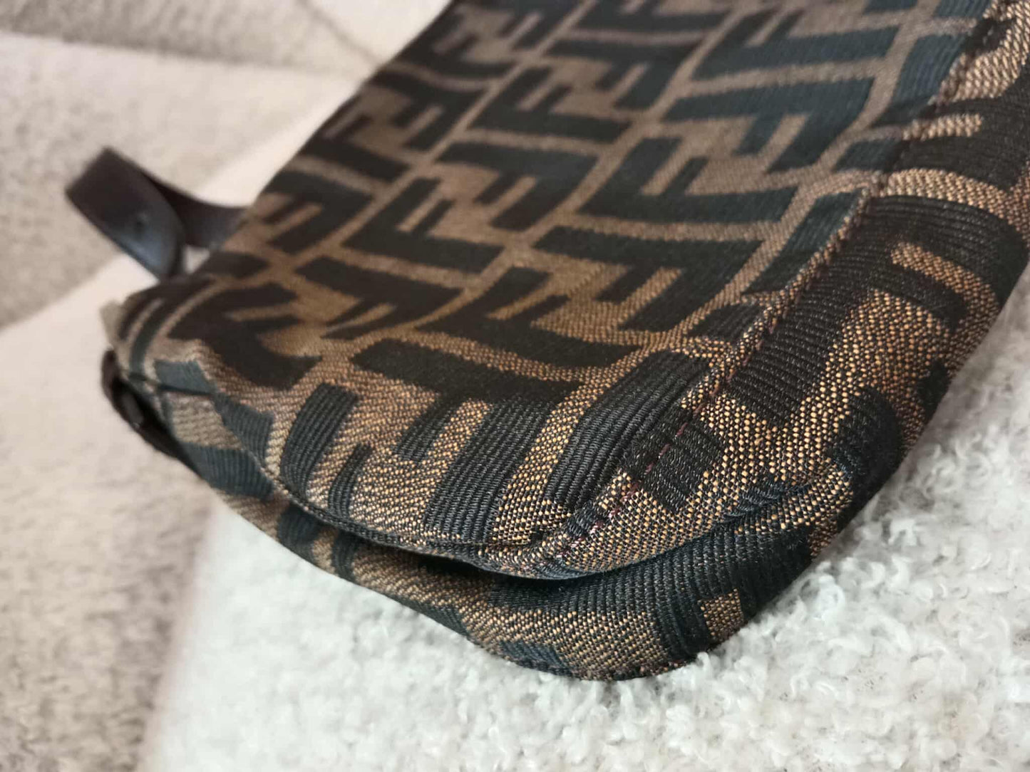 Fendi Zucca Baguette Brown Bag