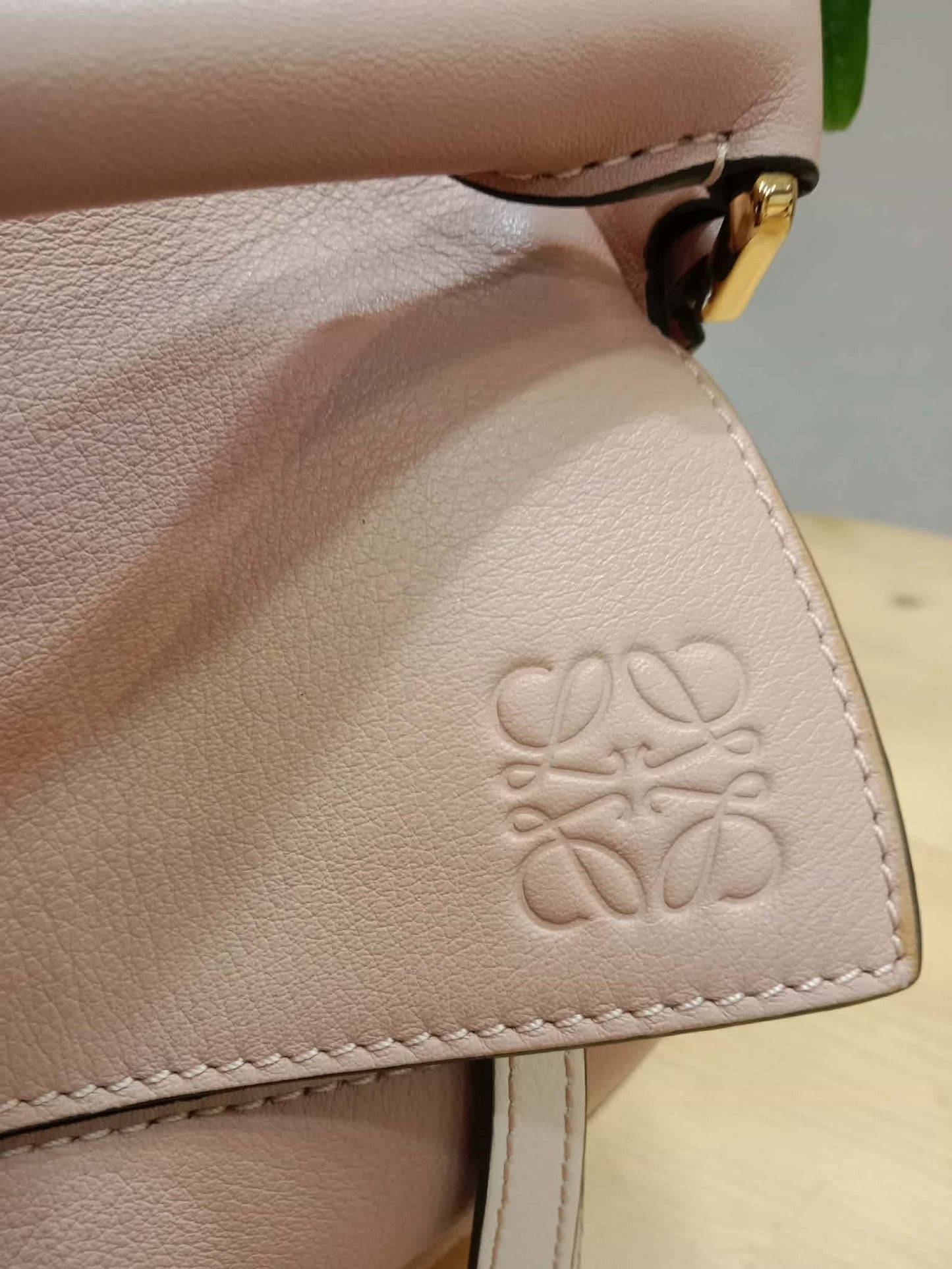 Loewe Suede Puzzle Bag Tricolor Blush Pink Medium