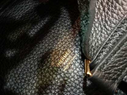 Hermes Picotin 22 Noir Clemence Stamp U 2022