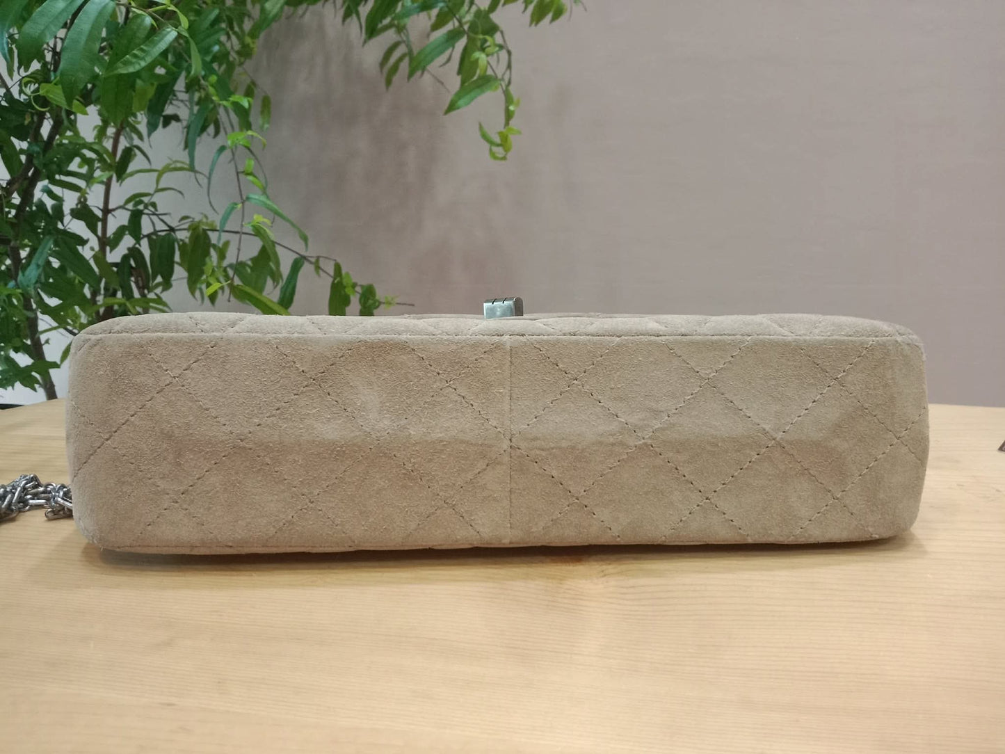 Chanel 2.55 Reissue Flap Bag Beige Suede Series 10