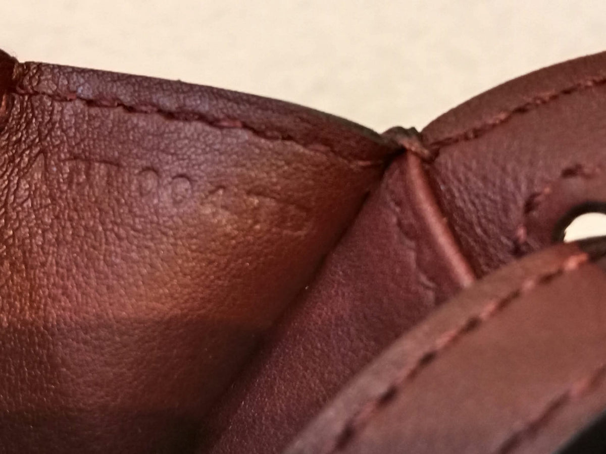 Hermes Halzan 22 Burgundy Clemence Stamp A 2017