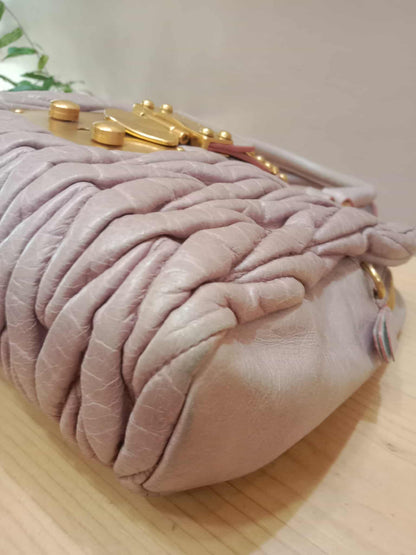 Miu Miu Matelasse Leather Pink Bag