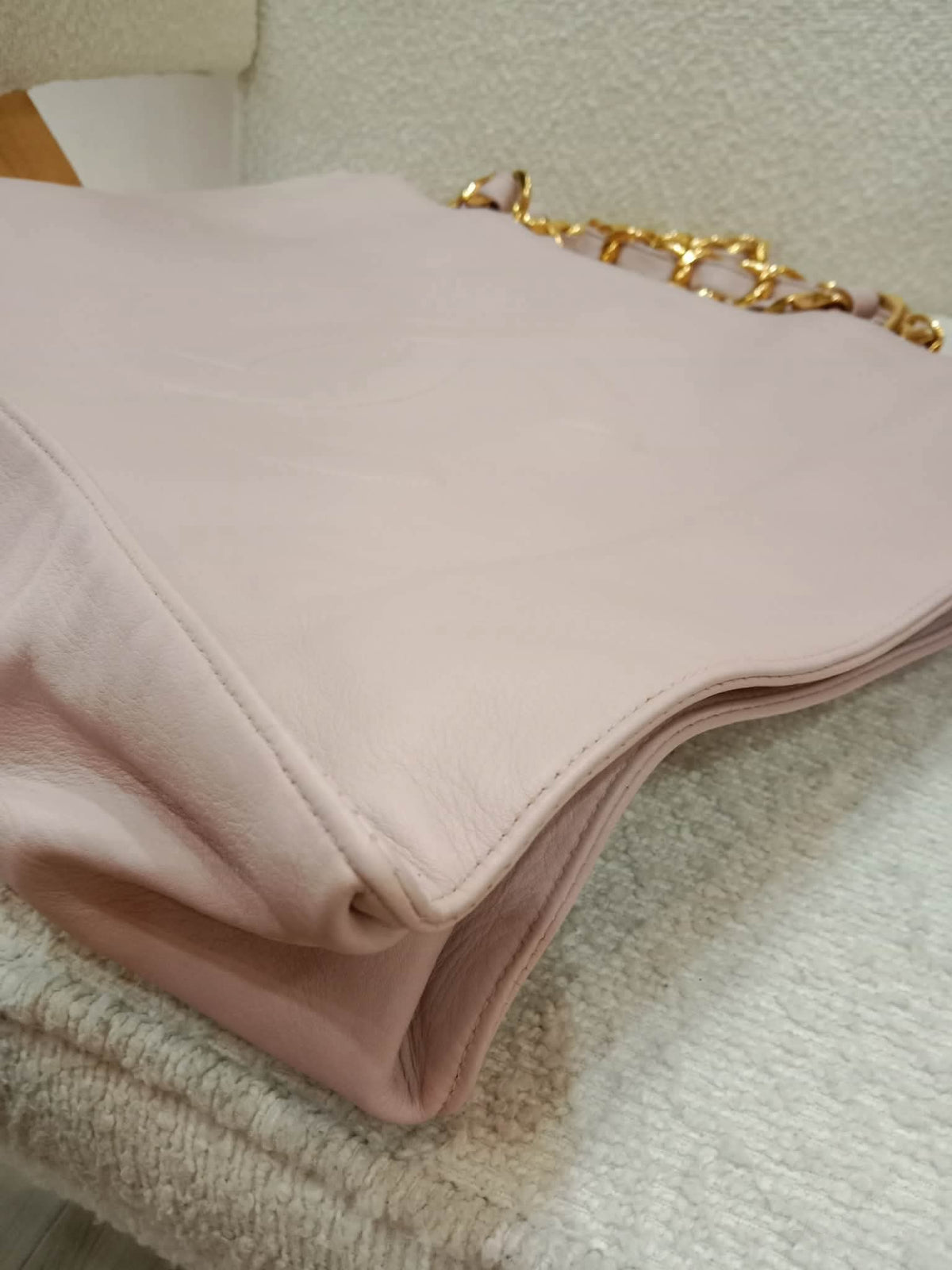 Chanel Vintage Timeless Tote Light Pink Lambskin Series 3