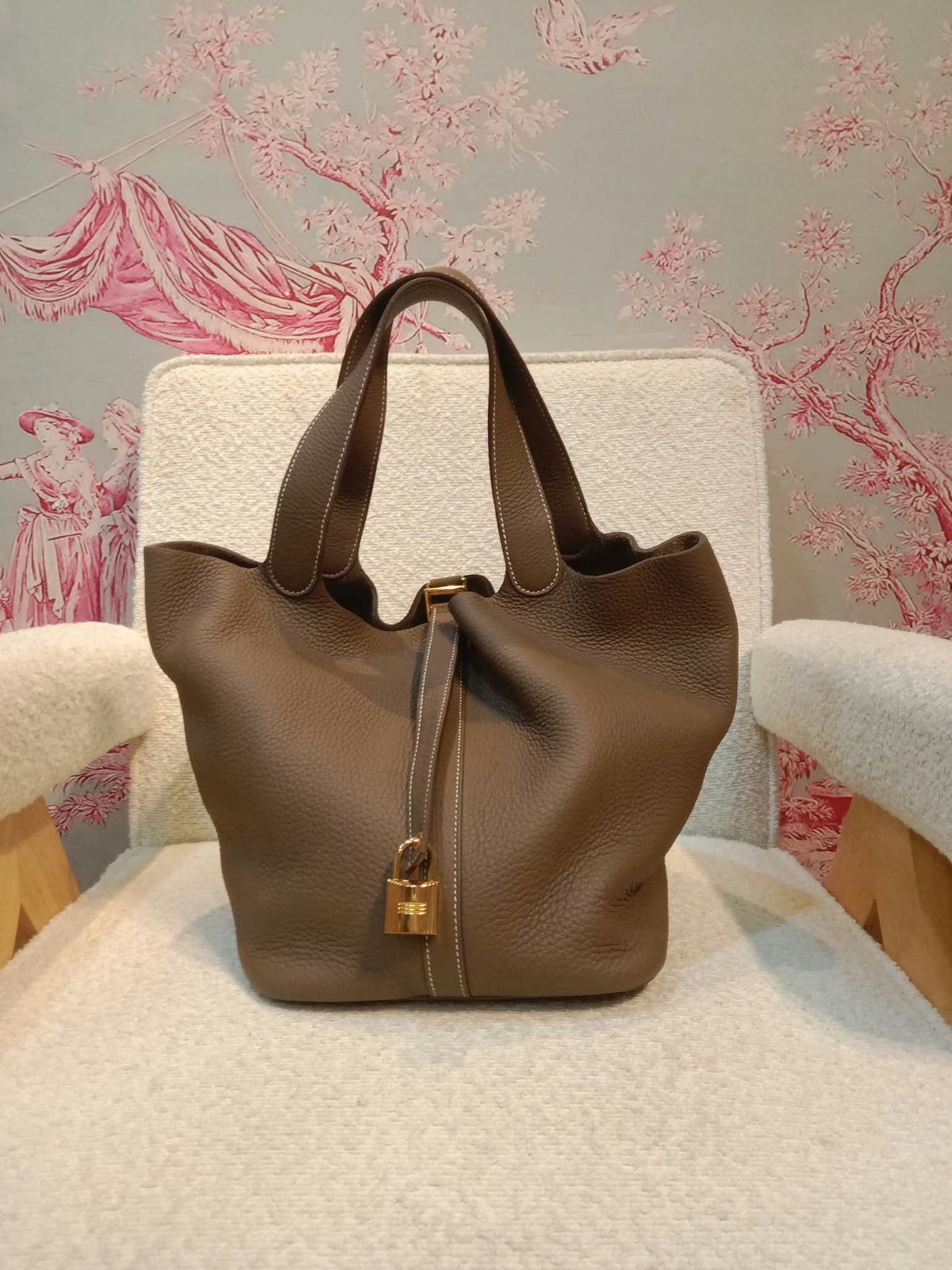 Hermes Picotin 26 Etoupe Clemence Stamp B 2023