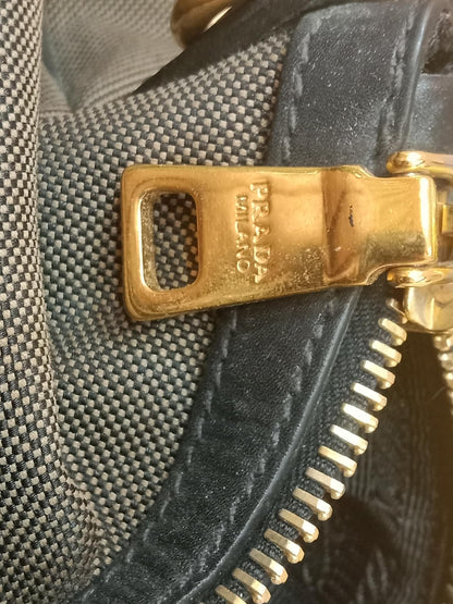 Prada Logo Jacquard Tote Corda Bruciato