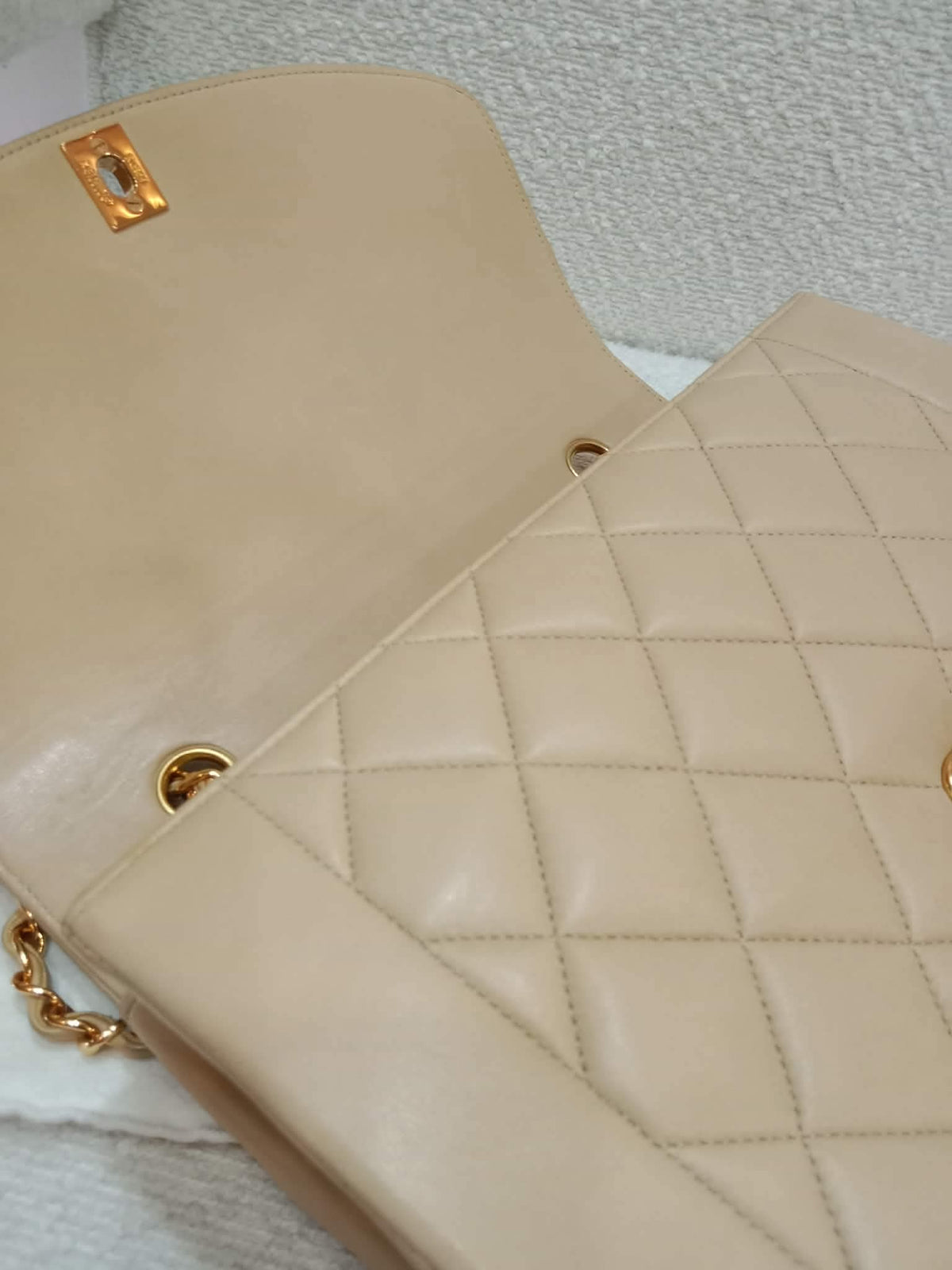 Chanel Diana Beige Lambskin Series 2