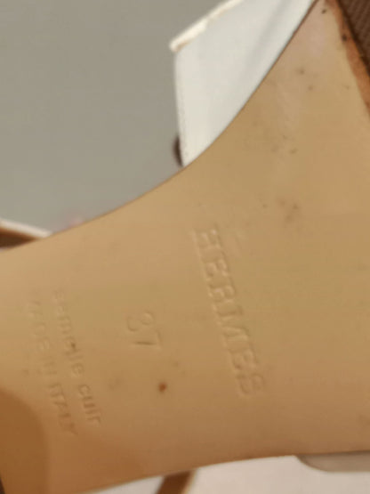 Hermes Alesia Kelly Buckle Sandals Size 37