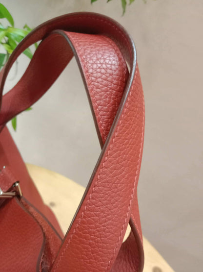 Hermes Picotin 22 Clemence Brique Stamp Y 2020
