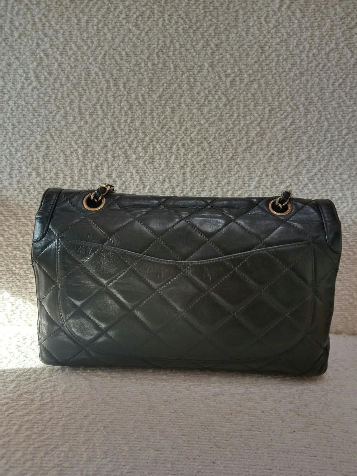 Chanel Quilted Lambskin Paris Double FLap Bag Black Series 2
