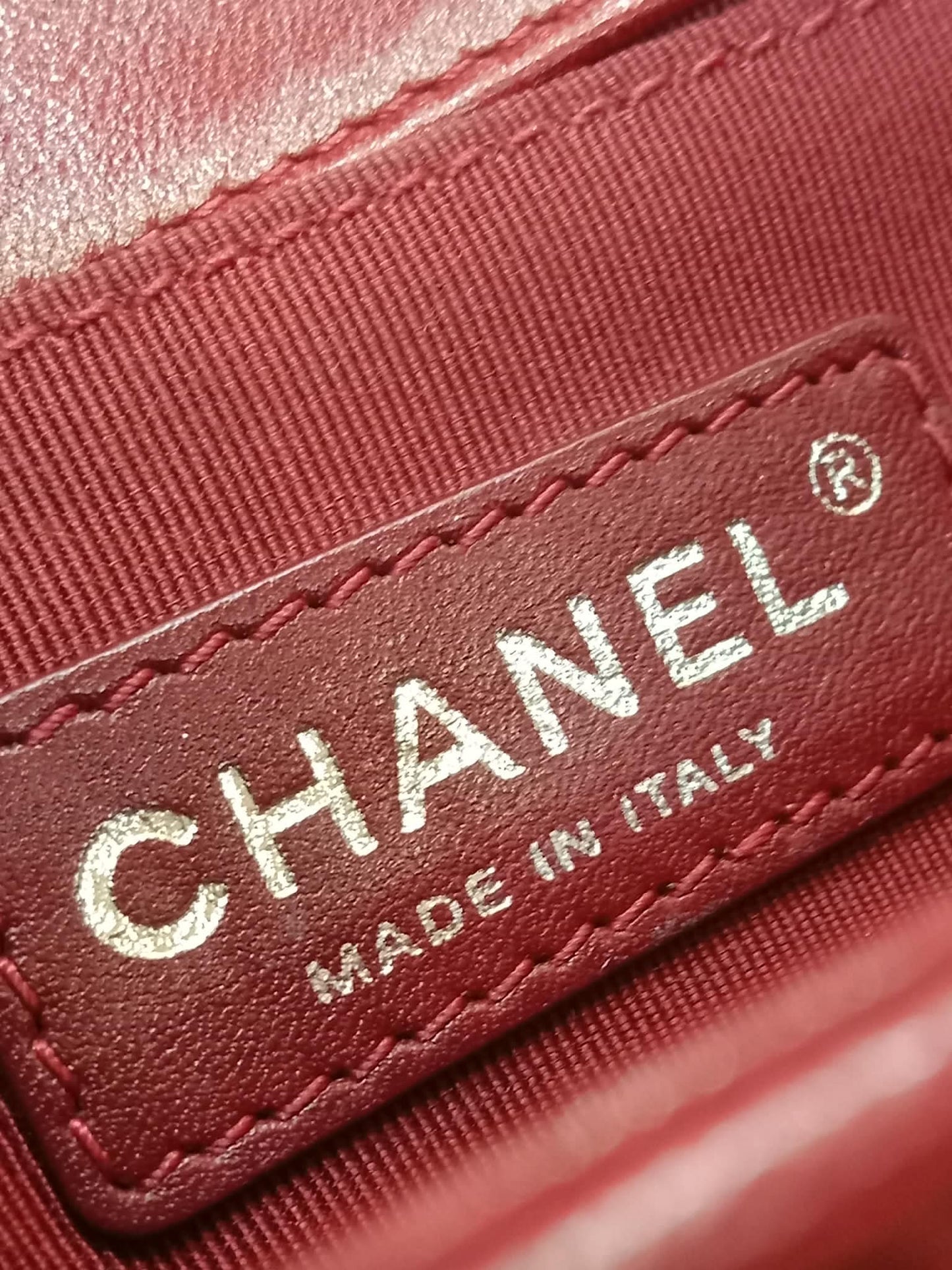 Chanel Le Boy Bag Red Lambskin Medium Series 18
