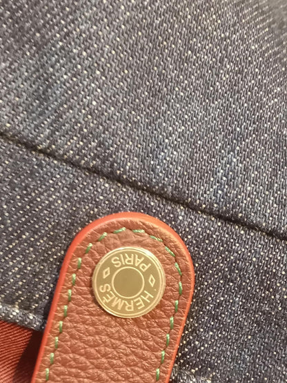 Hermes Petit H Denim Tote