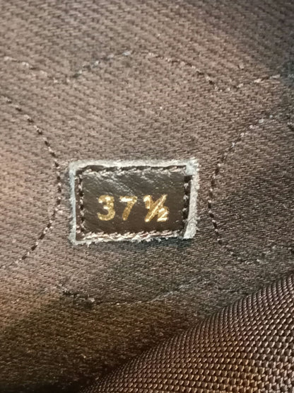Celine Bulky Laced Up Boots Nylon/Shiny Bull Black Size 37.5