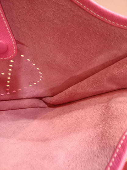 Hermes Evelyne Pink Epsom PM Stamp O Square 2011