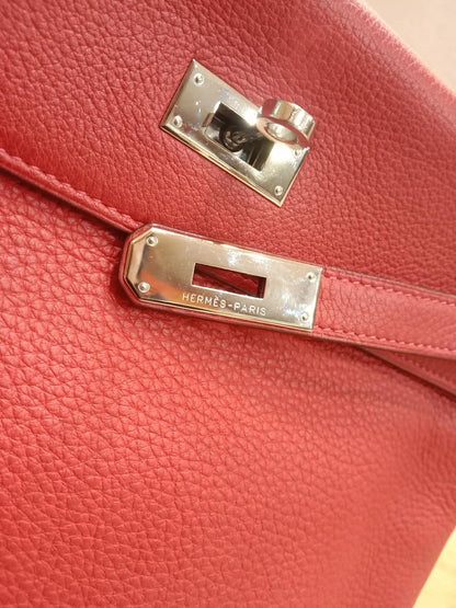 Hermes Kelly 32 Rouge Casaque Togo Stamp I Square 2005