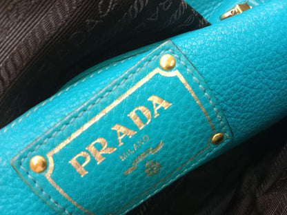 Prada Vitello Daino Turquoise Bag