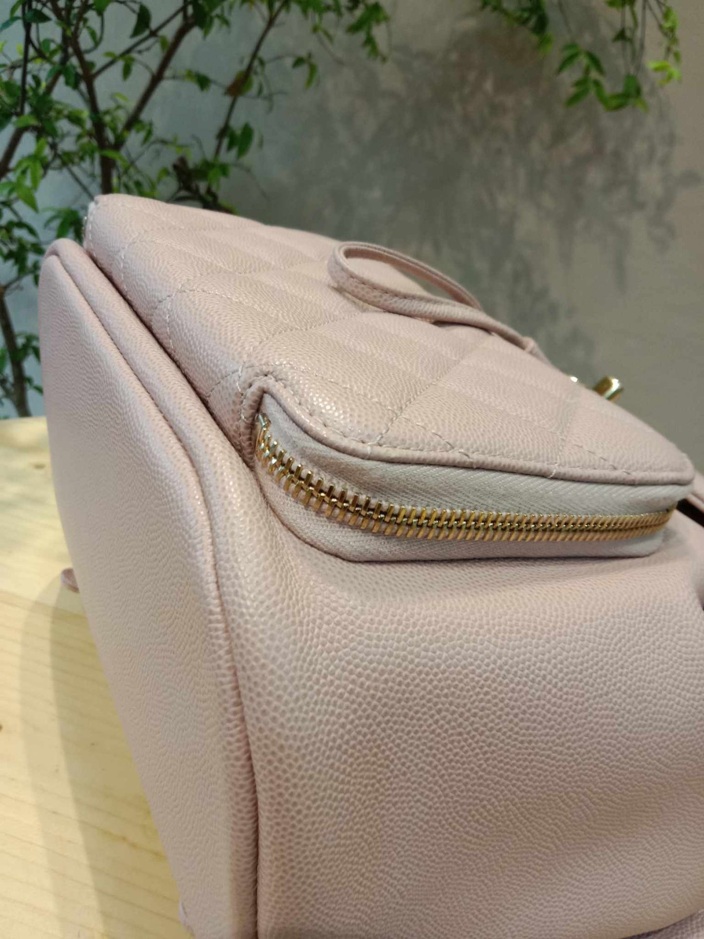 Chanel Quilted Caviar Business Affinity Light Pink Backpack Series 25