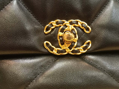 Chanel 19 Lambskin Large Black Series30