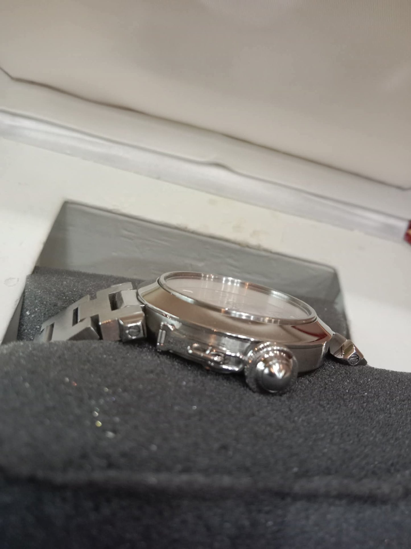 Cartier Pasha C Watch 35mm Stainless Case Pink Dial Arabic Numerals