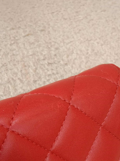 Chanel Wallet on Chain Lambskin Red Series 13