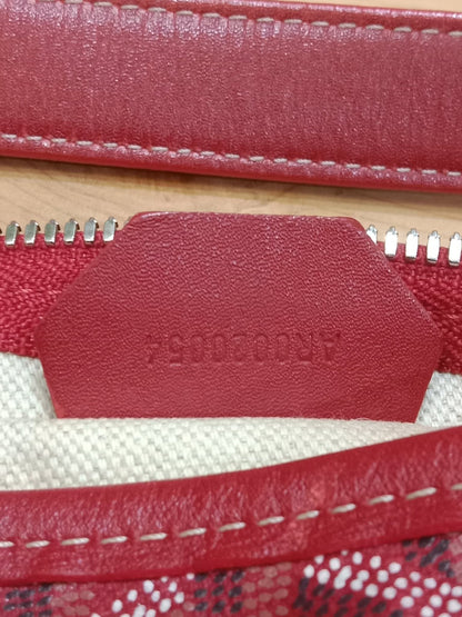 Goyard Boheme Hobo Bag Red Monogram Canvas Fidji Chevron Print