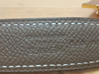 Hermes Mini Constance Reversible Belt Etoupe Stamp Z 2021