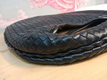 Bottega Veneta Hobo Intrecciato Bag Black