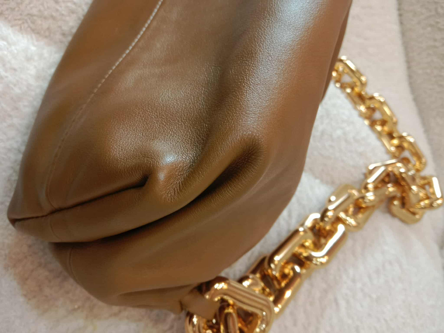 Bottega Veneta Chain Pouch Brown