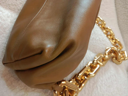 Bottega Veneta Chain Pouch Brown